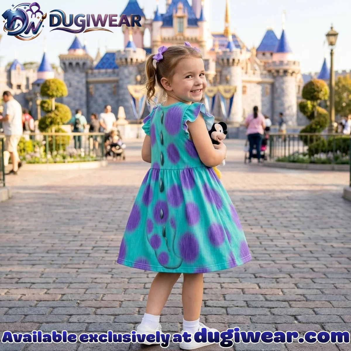 Sulley Ruffle Skater Dress, Monsters Inc Disney Park Skater Dress, Sulley Park Vacation Outfit For Girls Sulley Ruffle Skater Dress, Monsters Inc Disney Park Skater Dress, Sulley Park Vacation Outfit For Girls