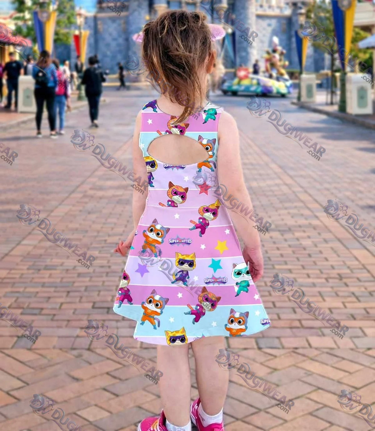 SuperKitties Matching Mom and Me Dress Set, Disney Junior Family Vacation Theme Park Outfit SuperKitties Matching Mom and Me Dress Set, Disney Junior Family Vacation Theme Park Outfit