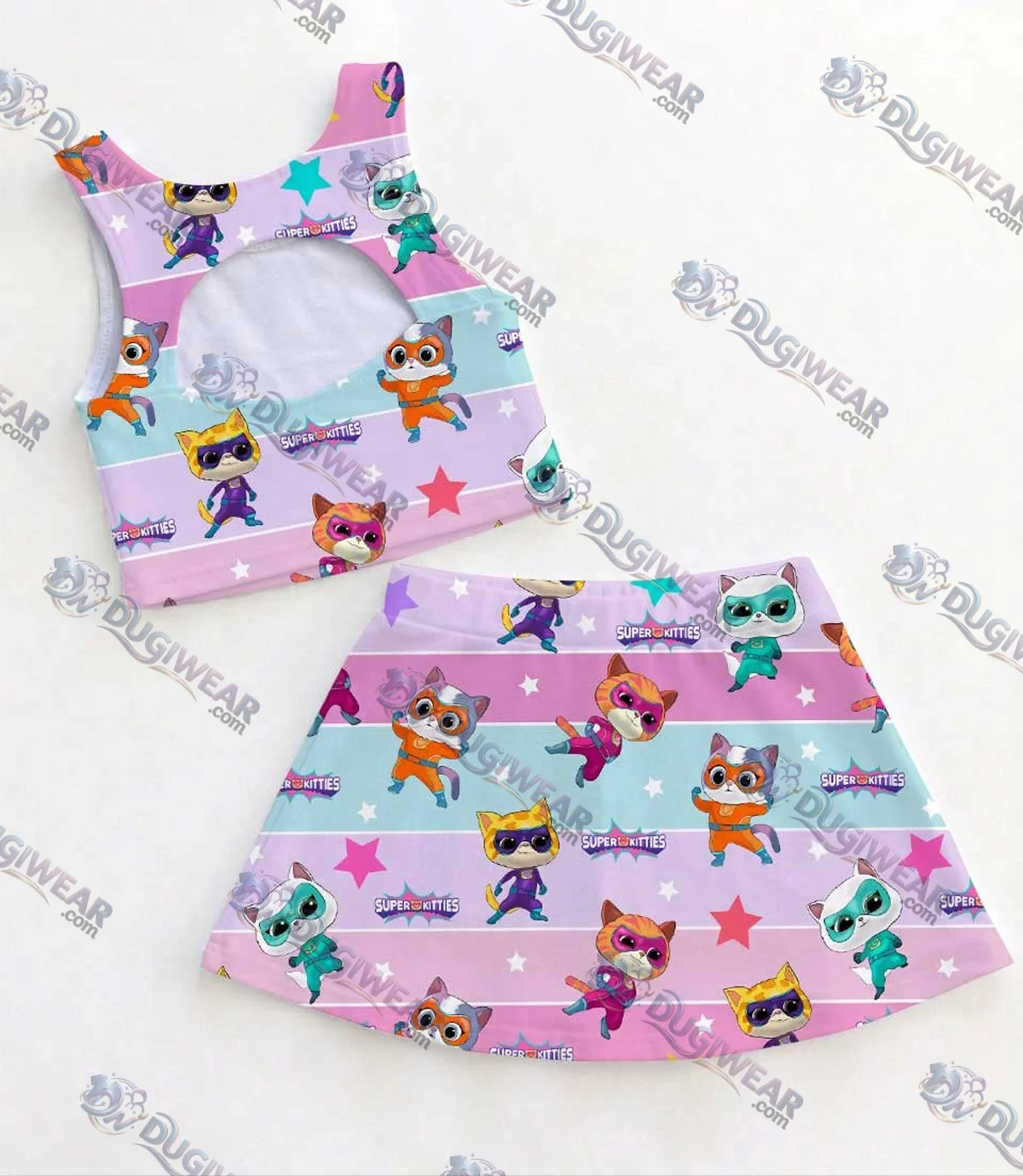 SuperKitties Matching Mom and Me Dress Set, Disney Junior Family Vacation Theme Park Outfit SuperKitties Matching Mom and Me Dress Set, Disney Junior Family Vacation Theme Park Outfit