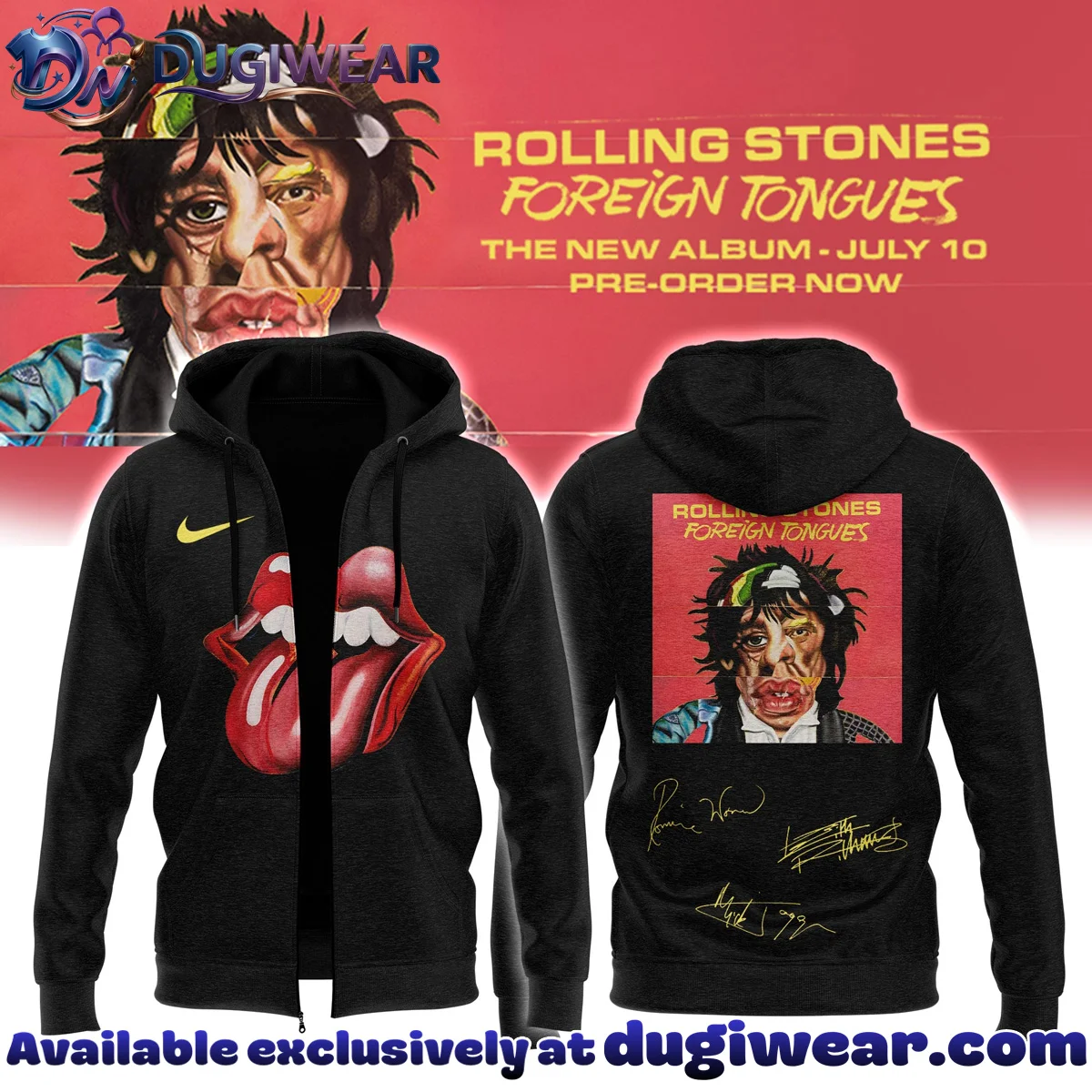 The Rolling Stones Foreign Tongues Album Shirt & Hoodie - Series 11