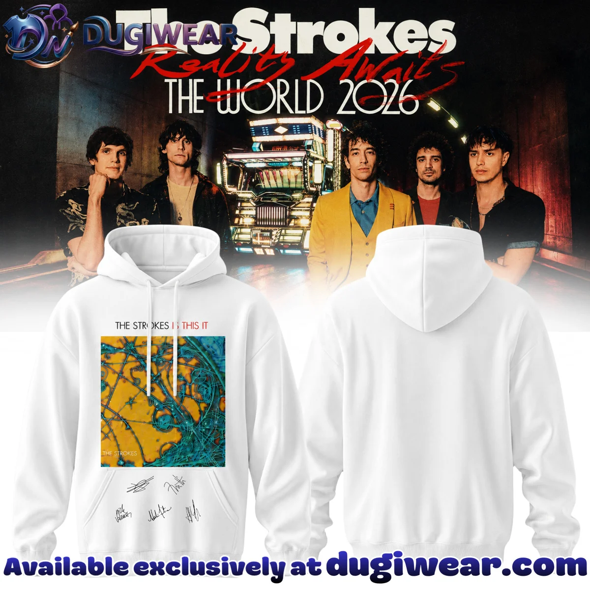 The Strokes Reality Awaits Tour Signature Shirt & Hoodie (Release 3)
