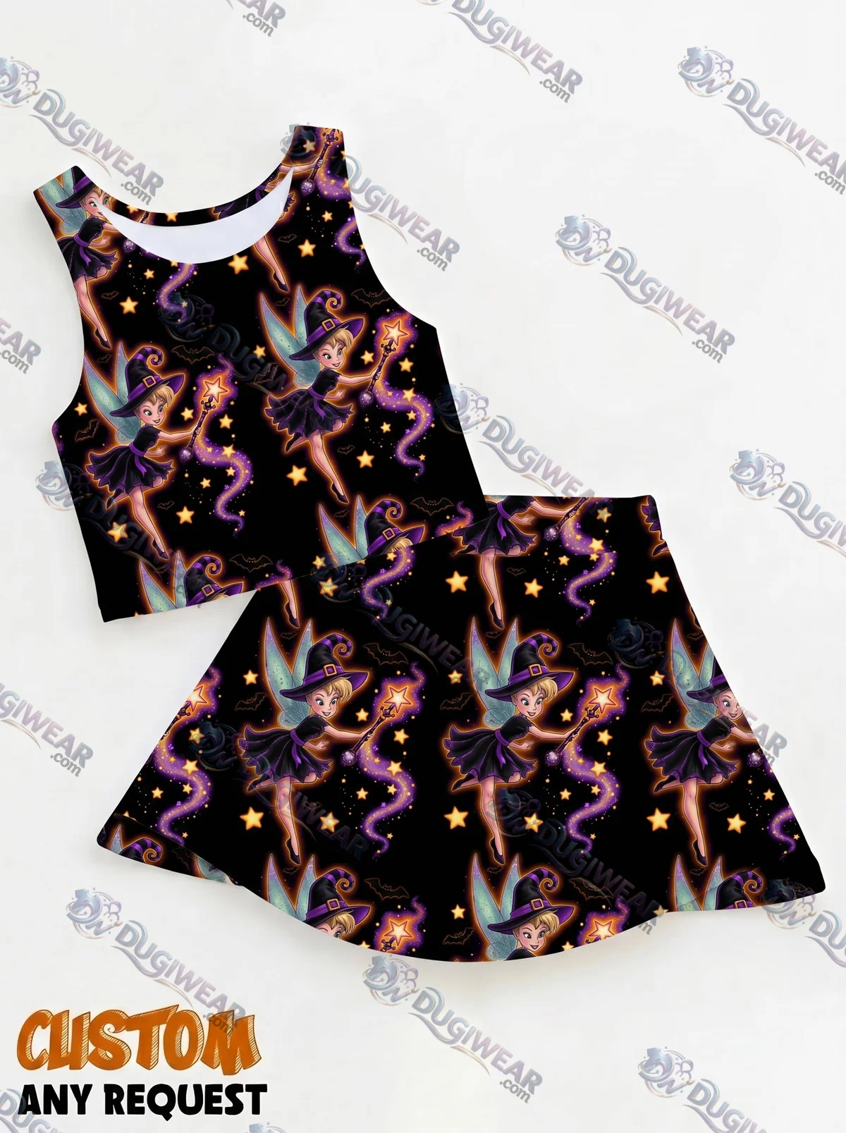 Tinker Bell Halloween Matching Dress Set, Mom And Me Outfit, Disney Halloween Vacation Clothes