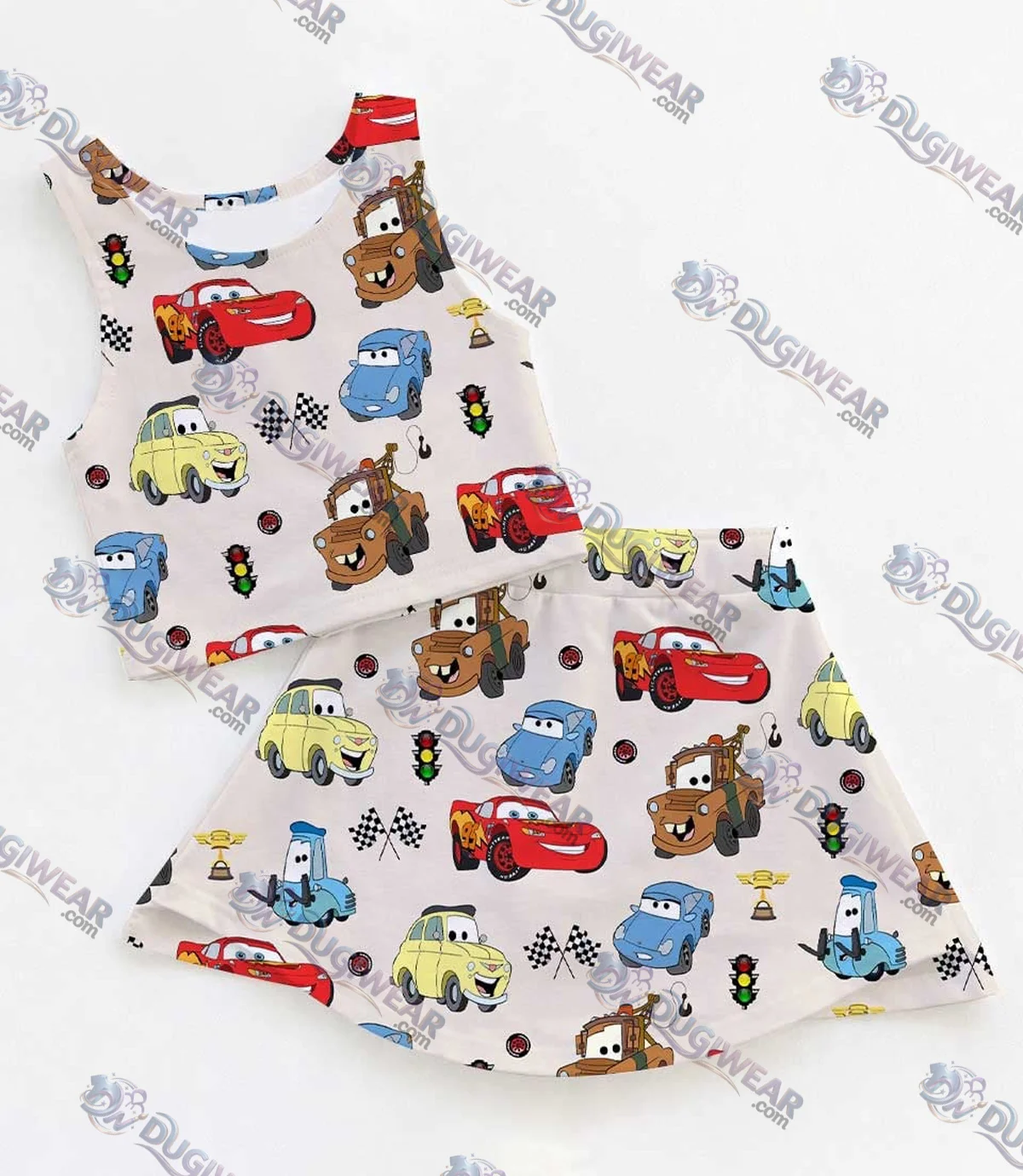 Women's Disney Cars Activewear Set, Athletic Dress & Skort Outfit, Family Matching Sportswear