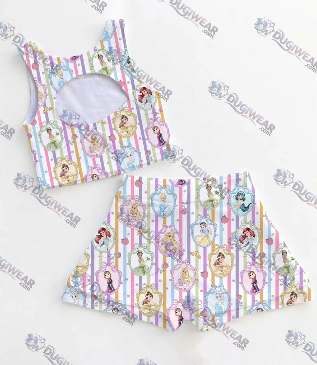 Women's Disney Princess Activewear Set, Cartoon Athletic Dress & Skort Outfit, Family Matching Sportswear Women's Disney Princess Activewear Set, Cartoon Athletic Dress & Skort Outfit, Family Matching Sportswear