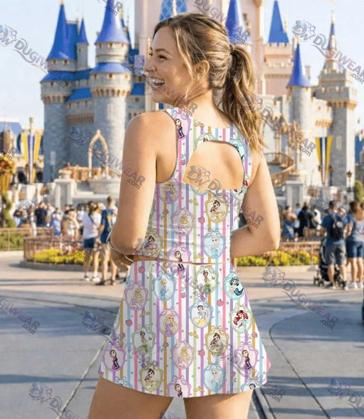Women's Disney Princess Activewear Set, Cartoon Athletic Dress & Skort Outfit, Family Matching Sportswear Women's Disney Princess Activewear Set, Cartoon Athletic Dress & Skort Outfit, Family Matching Sportswear