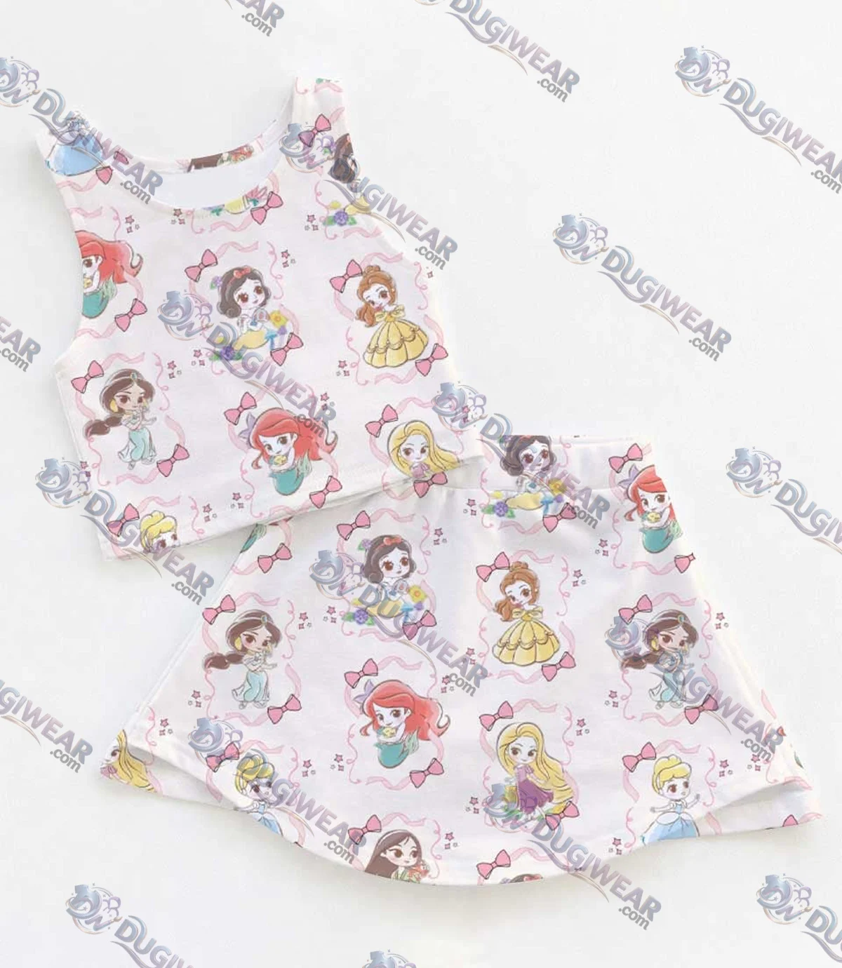 Women's Disney Princesses Activewear Set, Athletic Dress & Skort Outfit, Family Matching Sportswear