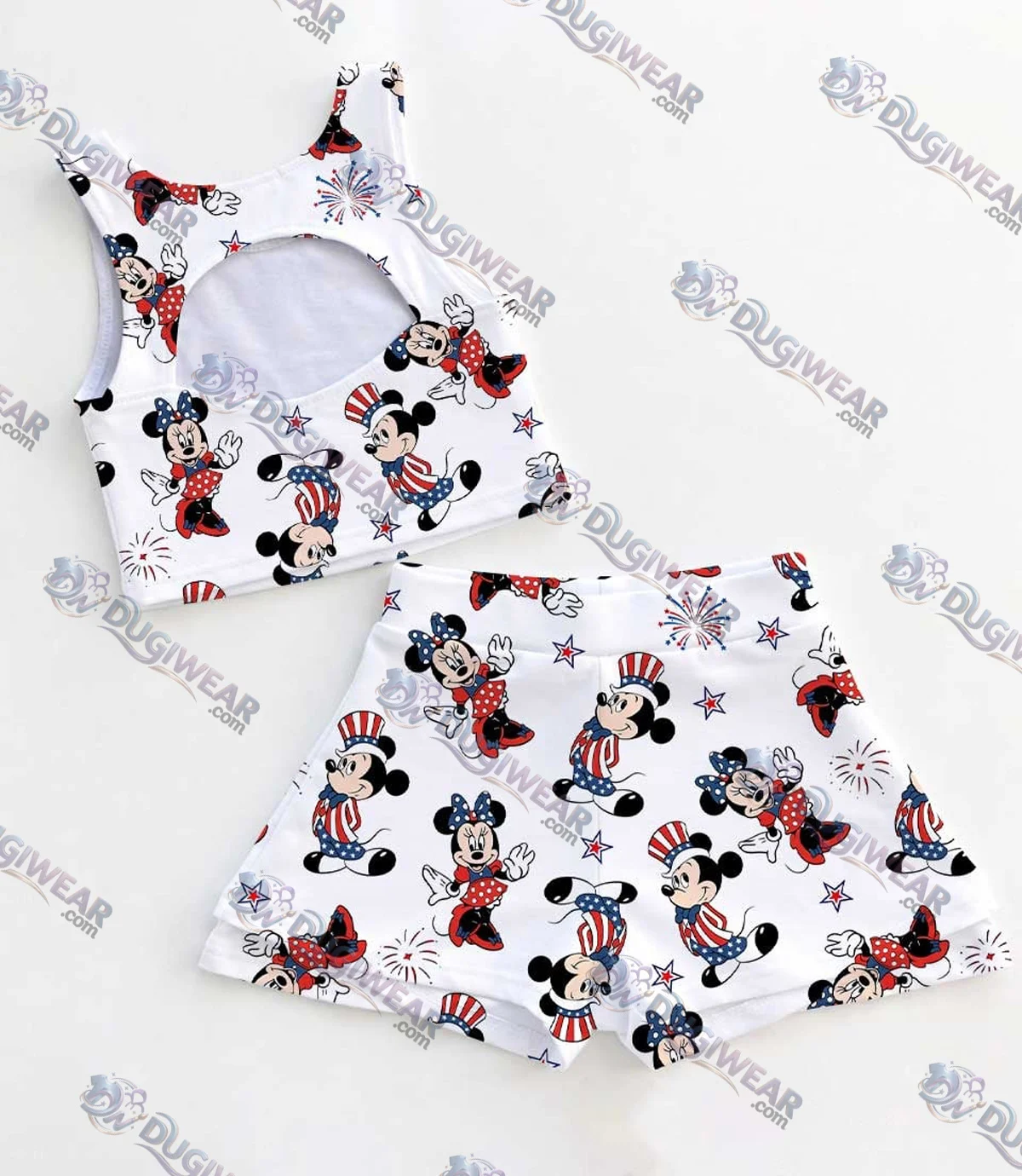 Women's Patriotic Mickey Activewear Set, USA Flag Athletic Dress & Skort Outfit, Red White Blue 4th Of July Matching Women's Patriotic Mickey Activewear Set, USA Flag Athletic Dress & Skort Outfit, Red White Blue 4th Of July Matching