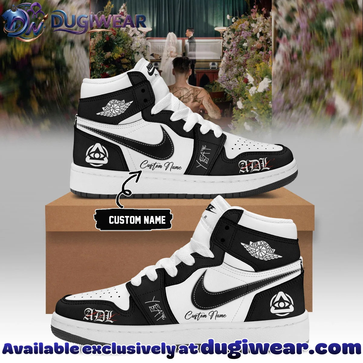 YEAT LOVELYFE Tour Signed Custom Air Force 1 & Jordan 1 Shoes (Design 7)