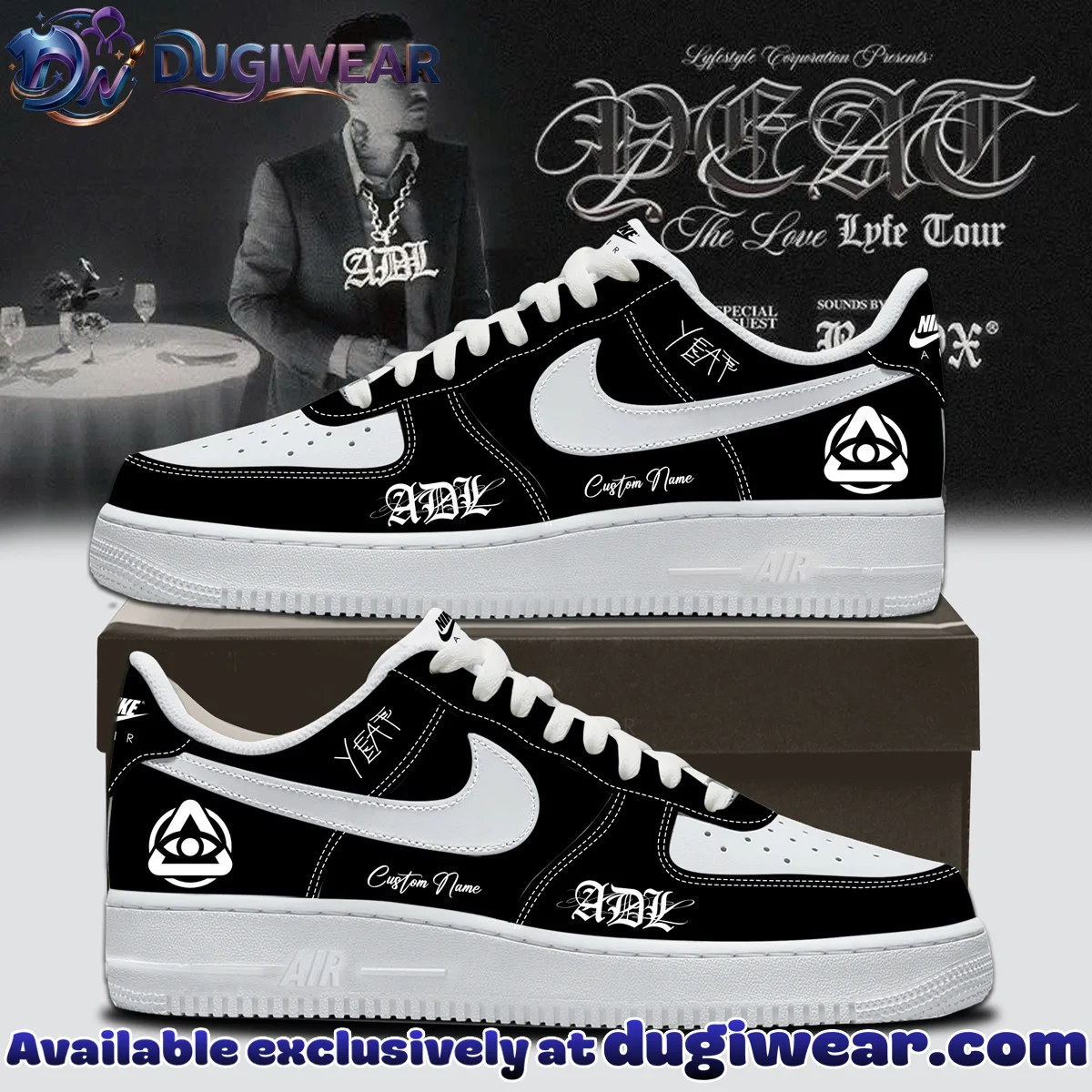 YEAT LOVELYFE Tour Signed Custom Air Force 1 & Jordan 1 Shoes - Part 31