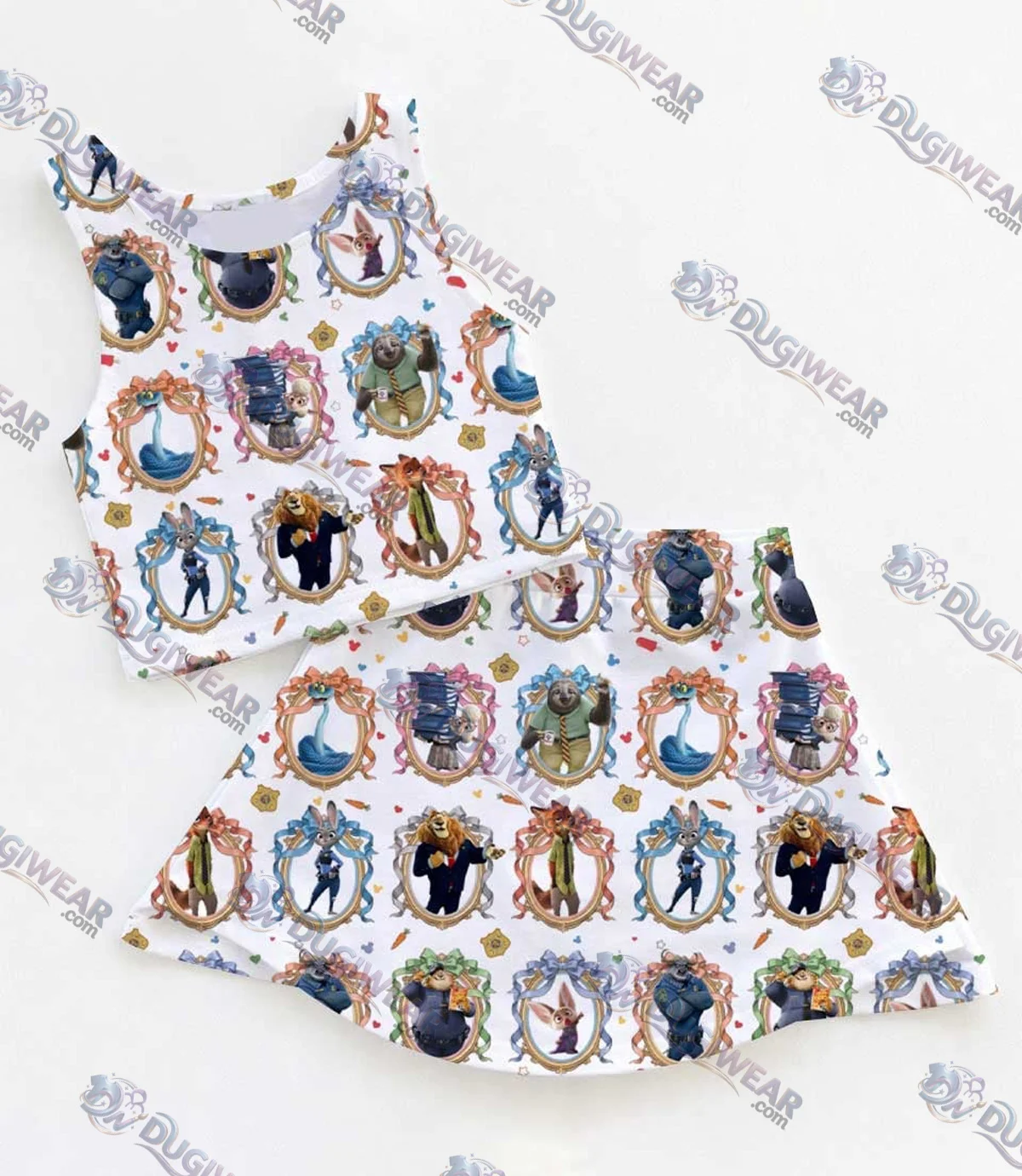 Zootopia Birthday Dress Set, Judy Hopps Nick Wilde Summer Vacation Outfit