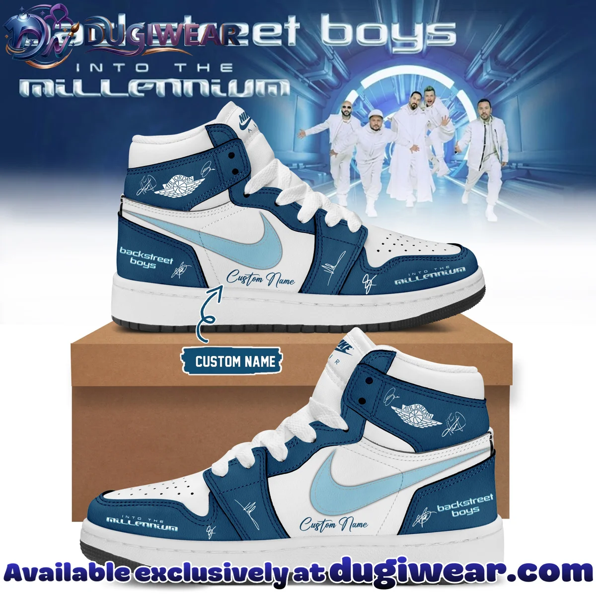 Backstreet Boys Into The Millennium Signature Custom Air Force 1 & Jordan 1 Shoes (Release 5)