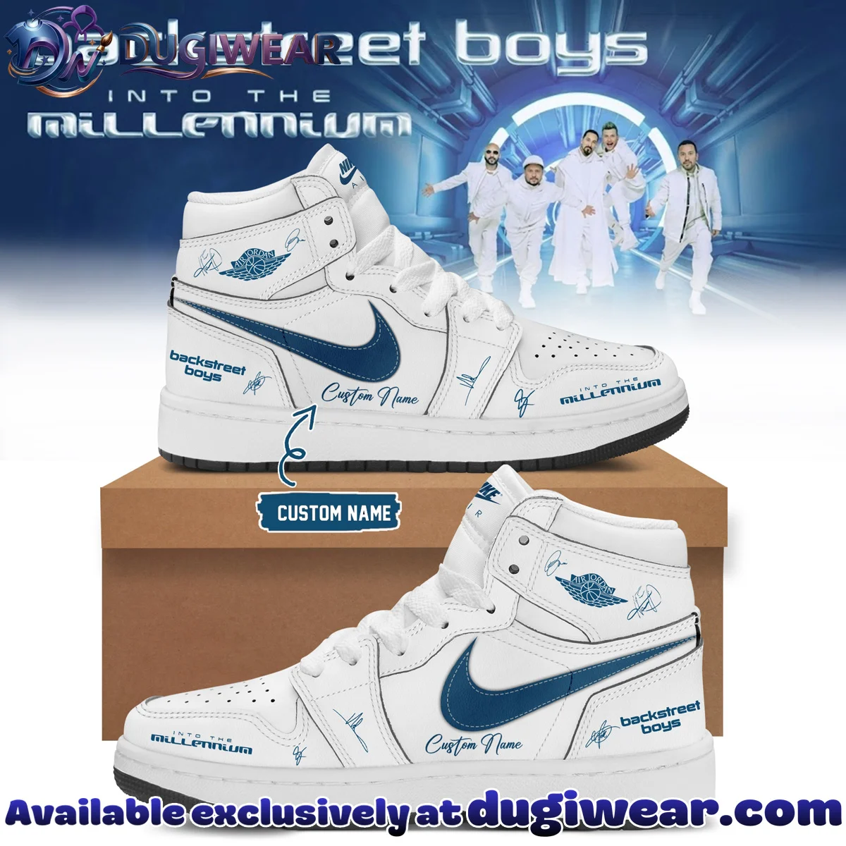 Backstreet Boys Into The Millennium Signature Custom Air Force 1 & Jordan 1 Shoes - Series 26