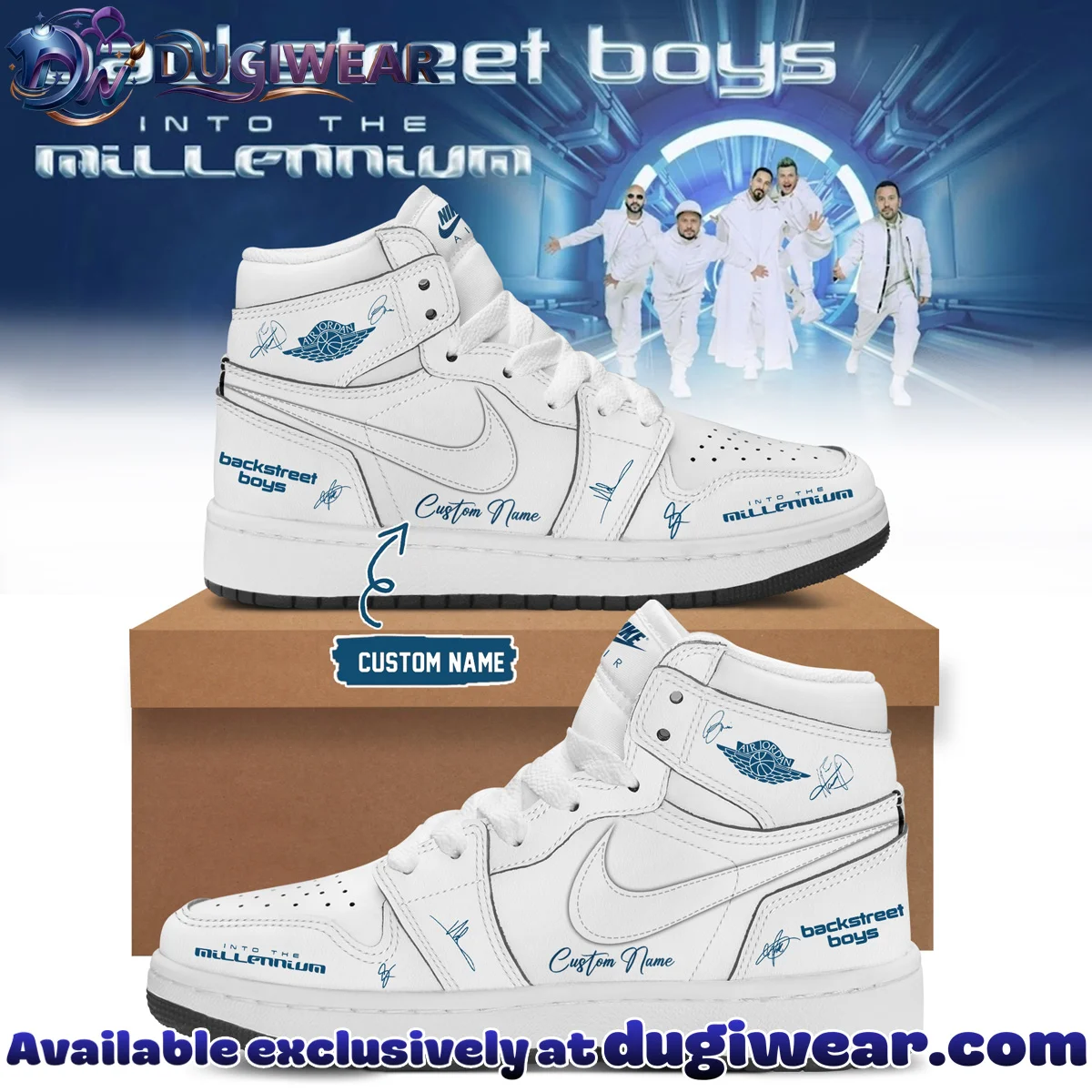 Backstreet Boys Into The Millennium Signature Custom Air Force 1 & Jordan 1 Shoes - Variant 14