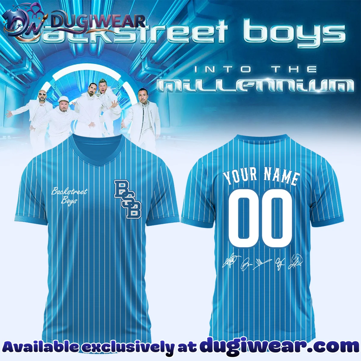 Backstreet Boys Into The Millennium Signature Football Jersey (Design 19)