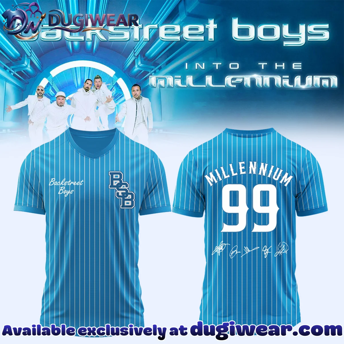 Backstreet Boys Into The Millennium Signature Football Jersey (Style 12)