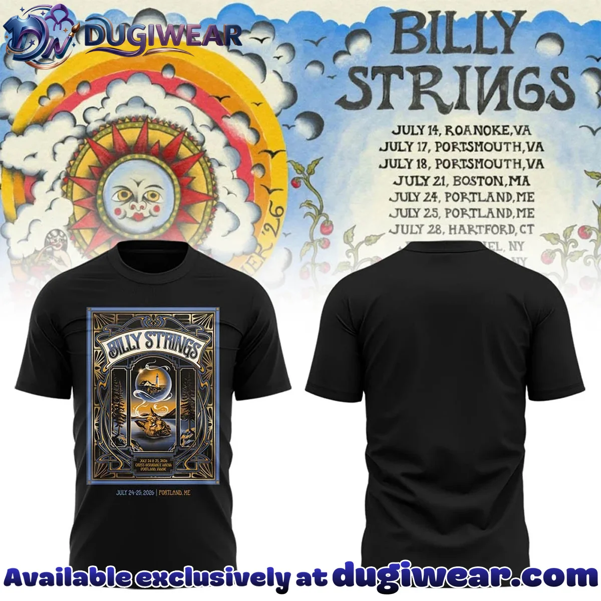 Billy Strings Summer Tour Shirt & Hoodie - Series 14
