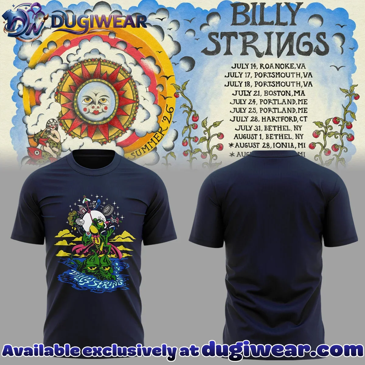 Billy Strings Summer Tour Shirt & Hoodie - Series 6