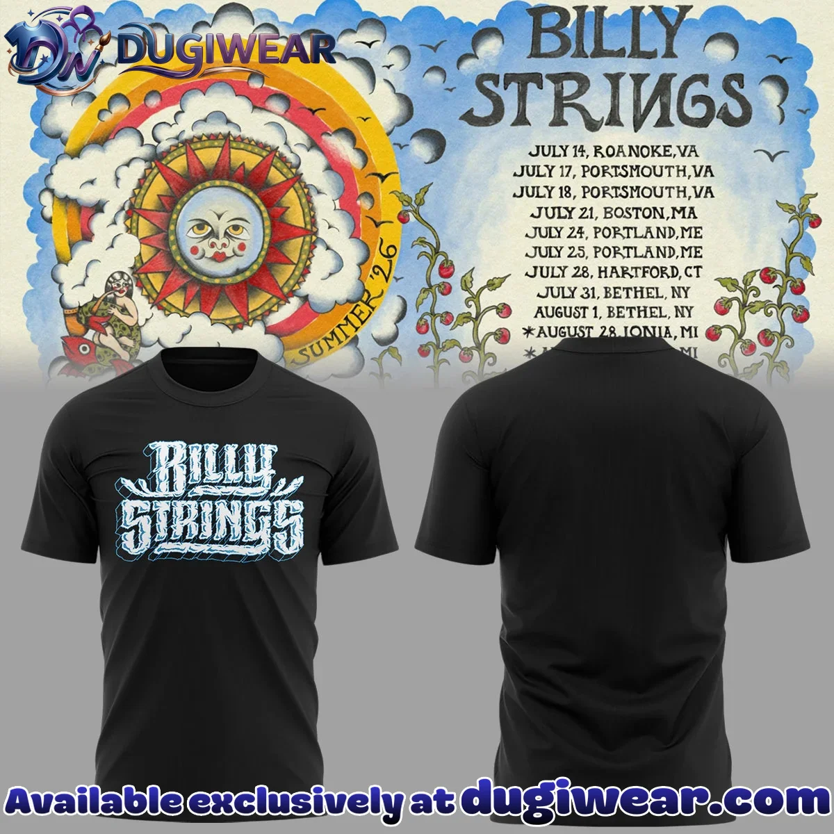 Billy Strings Summer Tour T-Shirt & Hoodie - Part 10