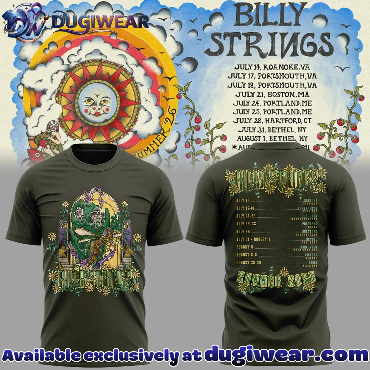 Billy Strings Summer Tour T-Shirt & Hoodie - Part 12