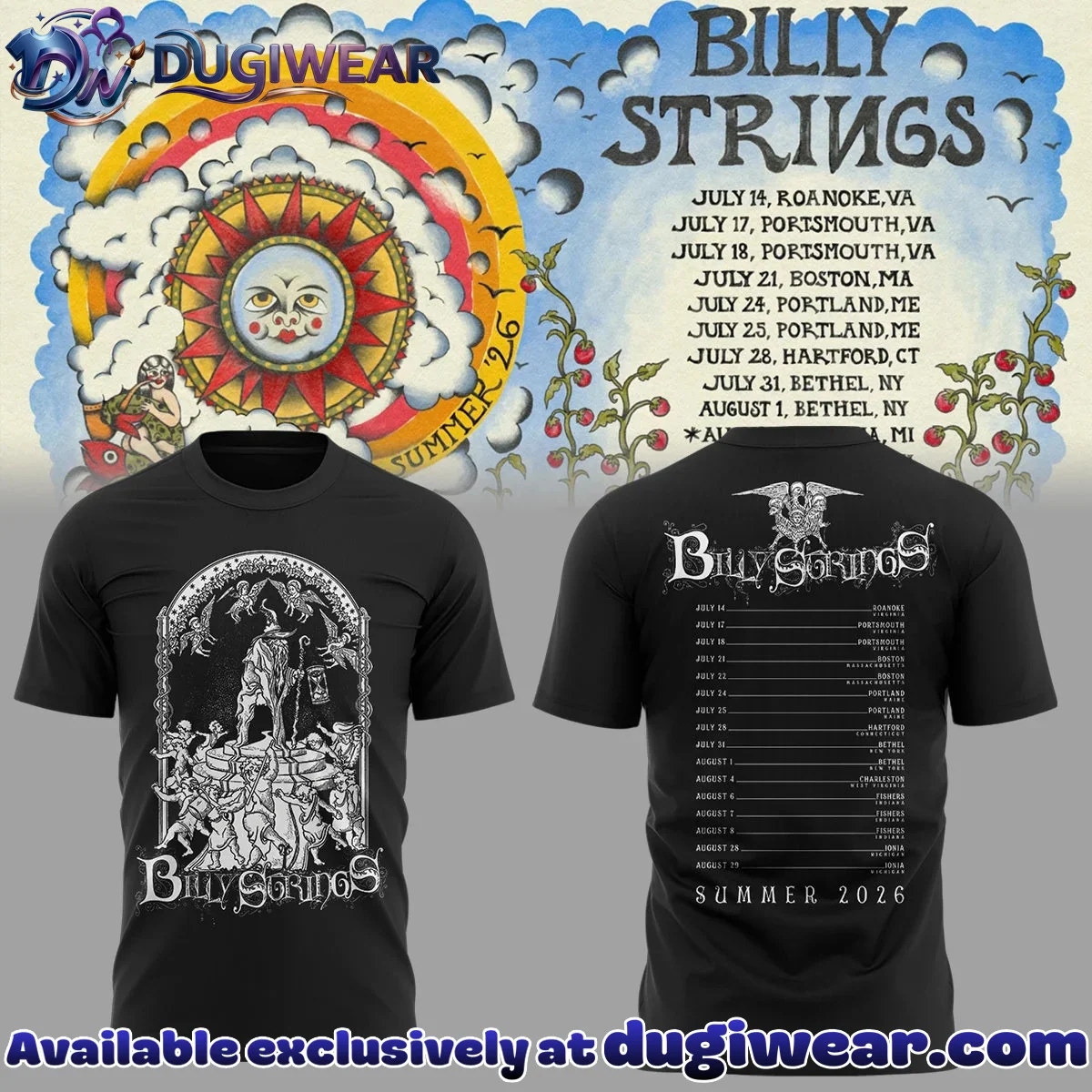 Billy Strings Summer Tour T-Shirt & Hoodie - Part 7