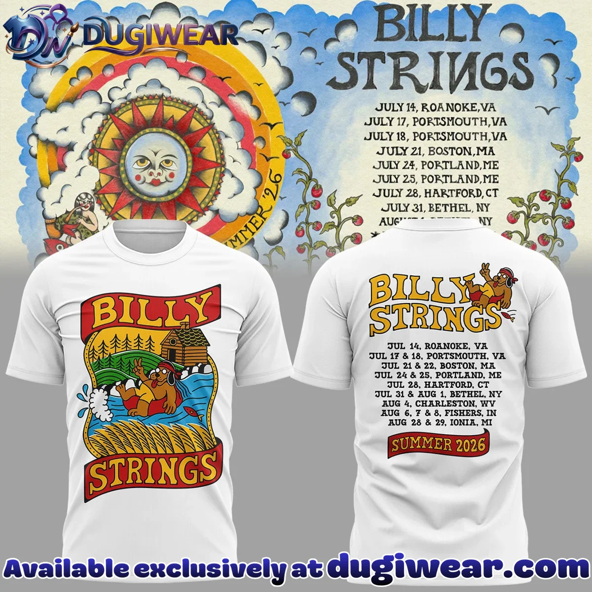 Billy Strings Summer Tour T-Shirt & Hoodie (Release 2)