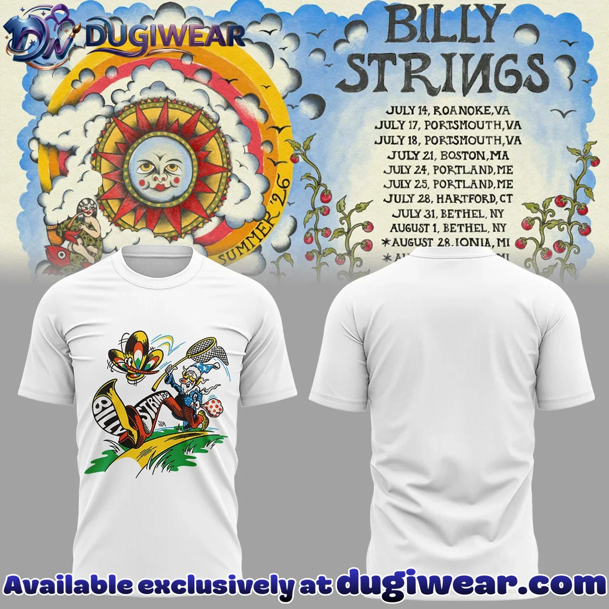 Billy Strings Summer Tour T-Shirt & Hoodie - Series 13