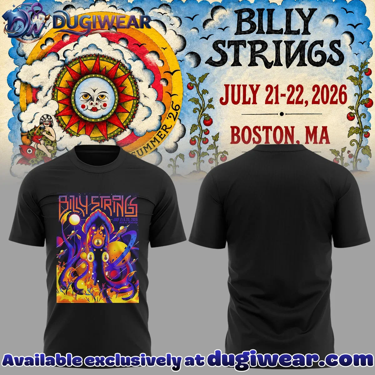 Billy Strings T-Shirt & Hoodie (Design 6)