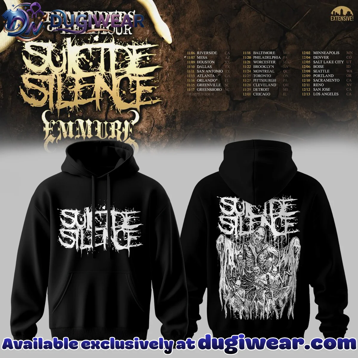 Suicide Silence Reminders of Hell Tour Shirt & Hoodie - Series 7