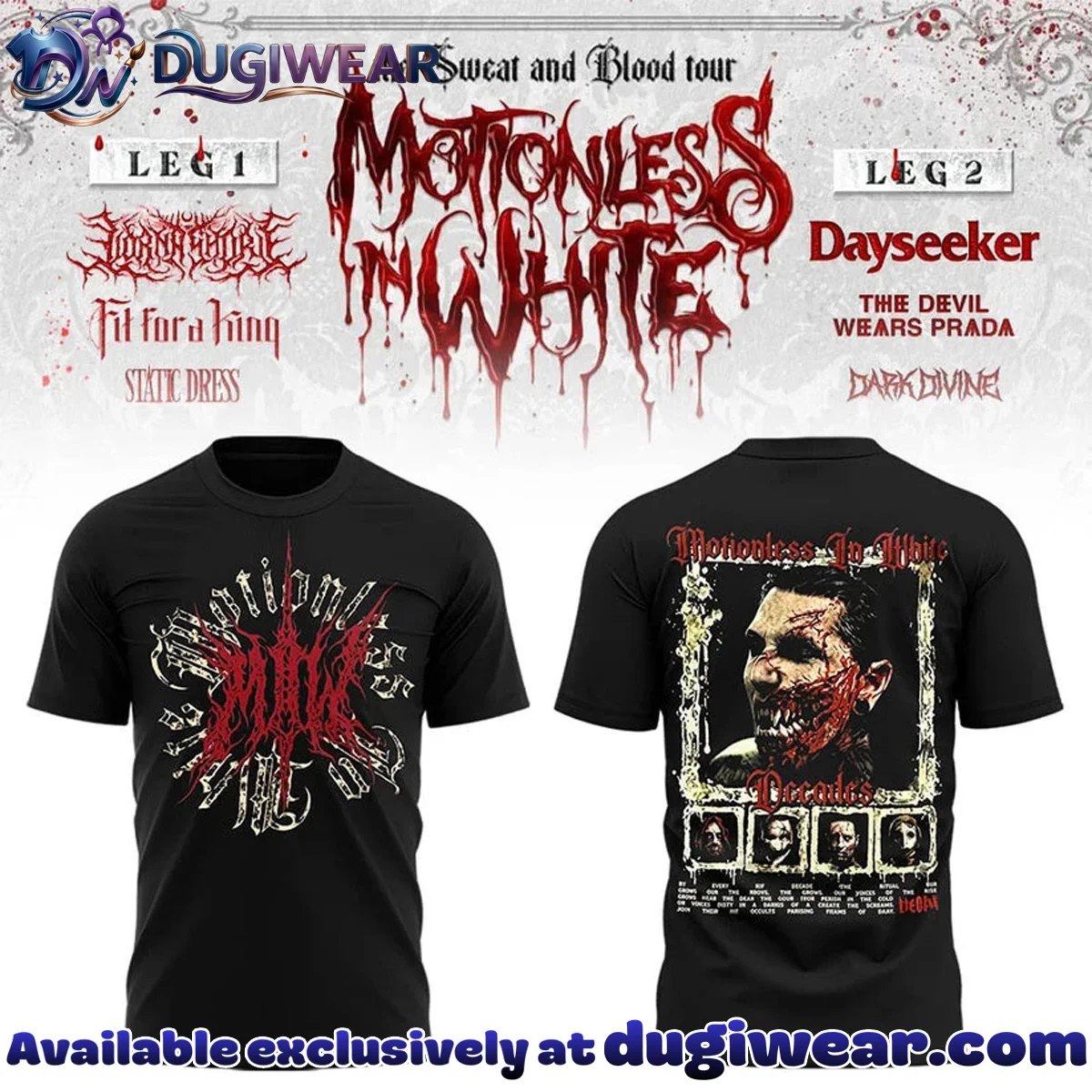 The Sweat & Blood Tour Shirt & Hoodie (Design 16)