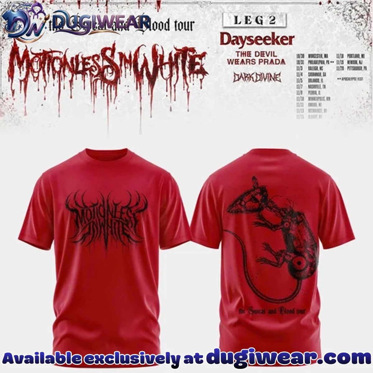 The Sweat & Blood Tour Shirt & Hoodie (Style 10)