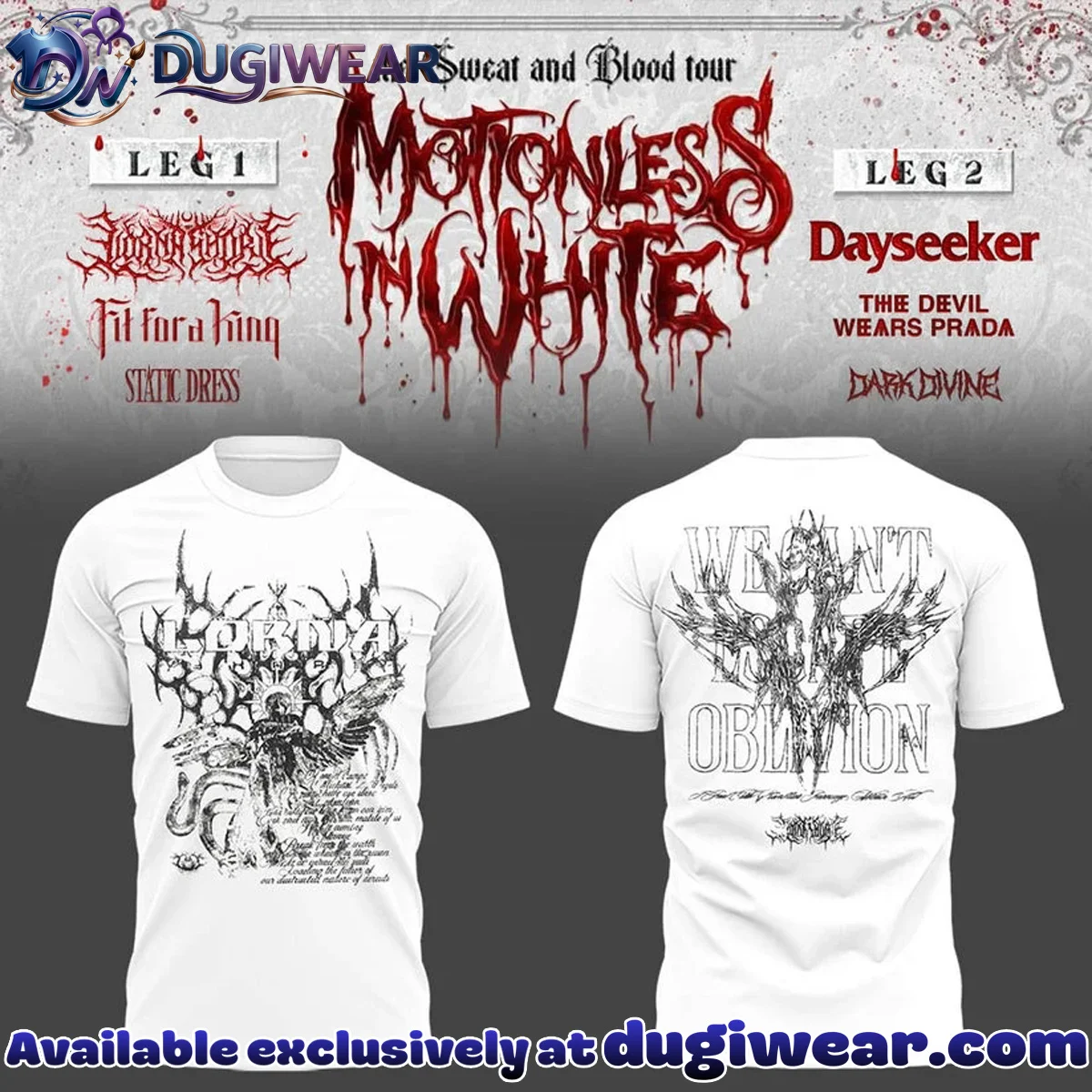 The Sweat & Blood Tour Shirt & Hoodie - Variant 1