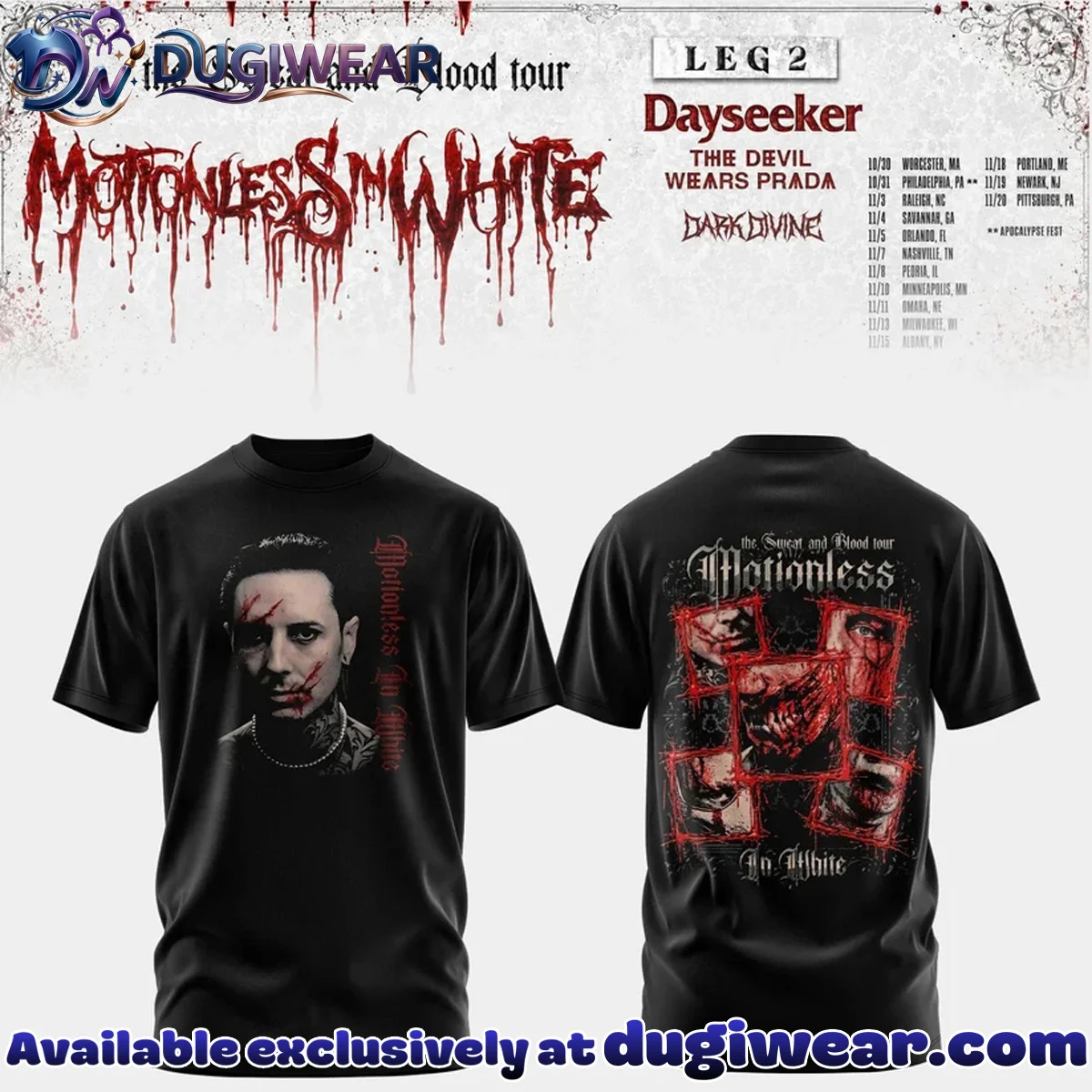 The Sweat & Blood Tour Shirt & Hoodie - Variant 5