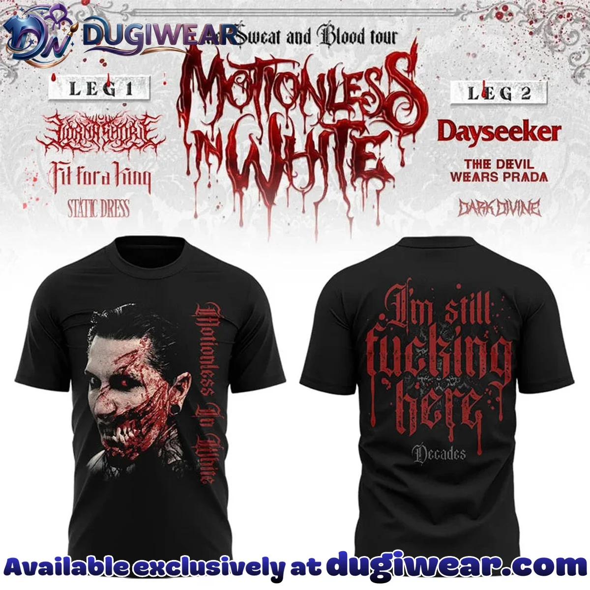 The Sweat & Blood Tour T-Shirt & Hoodie (Design 2)