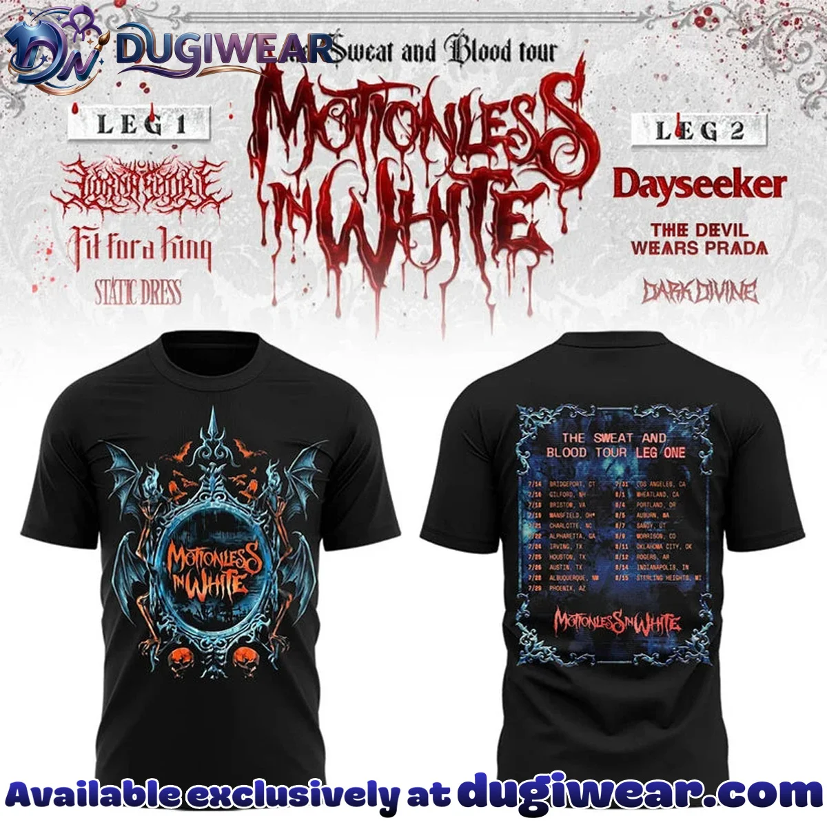The Sweat & Blood Tour T-Shirt & Hoodie (Design 8)