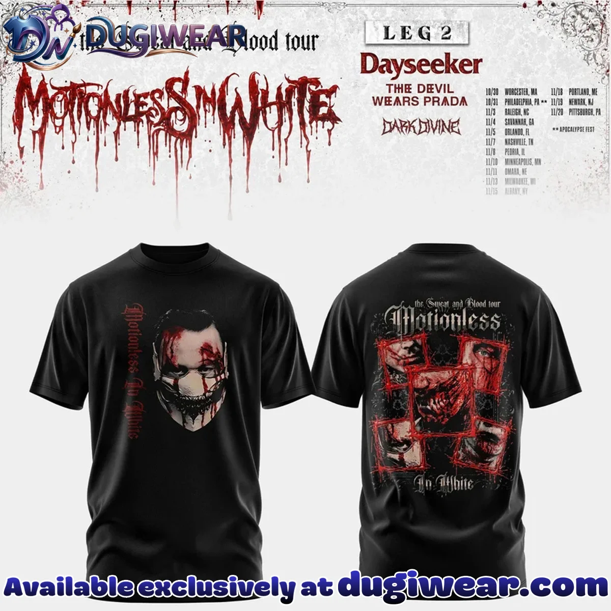 The Sweat & Blood Tour T-Shirt & Hoodie - Series 6