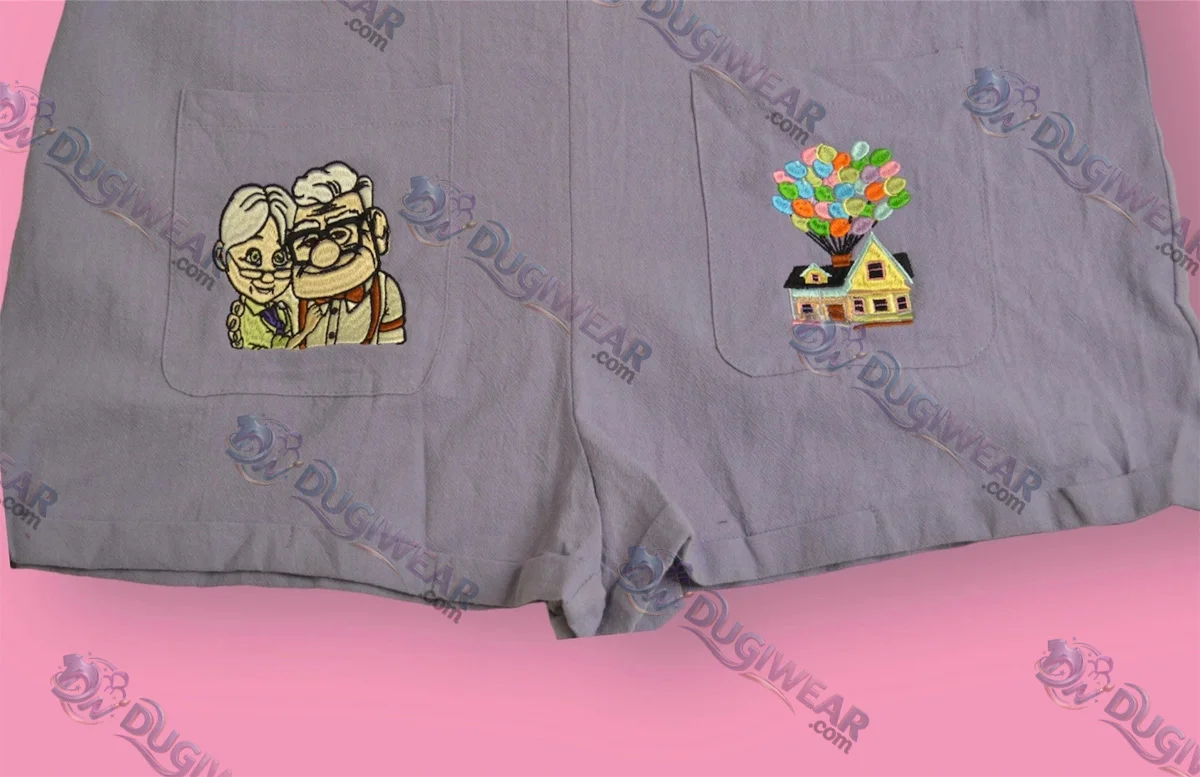 Women's 'Up' Movie Embroidered Romper Women's 'Up' Movie Embroidered Romper